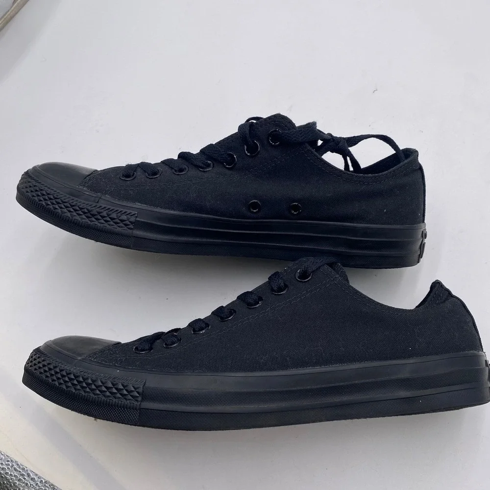 Converse Chuck Taylor All Star Low Top Sneaker Mens 9 Black M5039 Triple Black - Picture 7 of 14